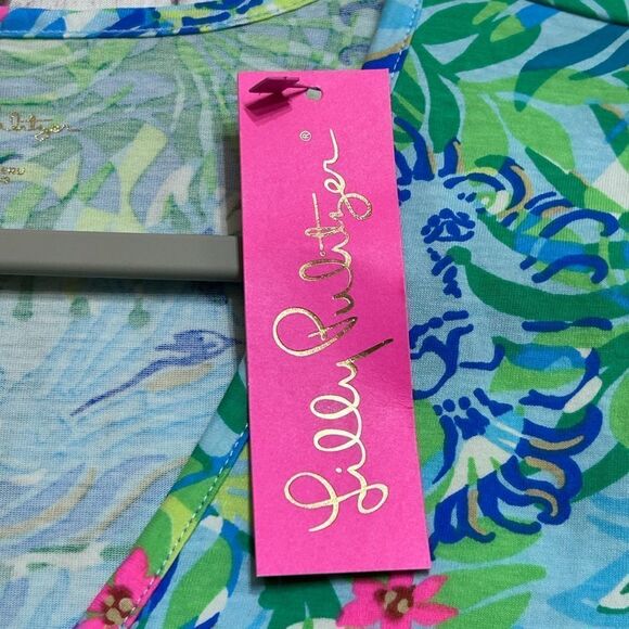 Lilly Pulitzer Etta V-Neck Short Sleeve Dress Via Parigi - Picture 6 of 9